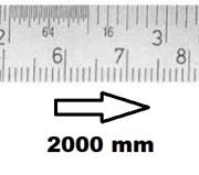 HORIZONTAL FLEXIBLE RULE CLASS II LEFT TO RIGHT 2000 MM SECTION 18x0,5 MM<BR>REF : RGH96-G22M0C0I0